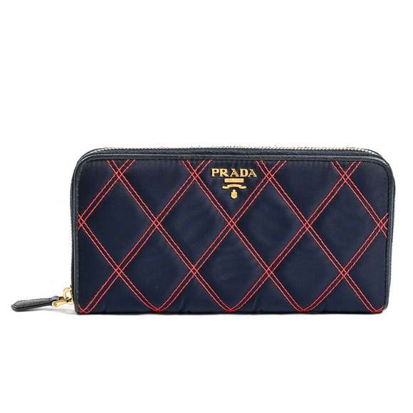 Prada  Wallet AB Navy long Blue - Picture 1 of 8